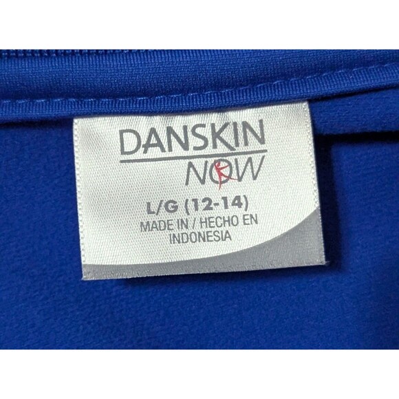 DANSKIN Soft Track Jacket Womens Large Blue White Full Zip Workout Athleisure - Picture 8 of 10